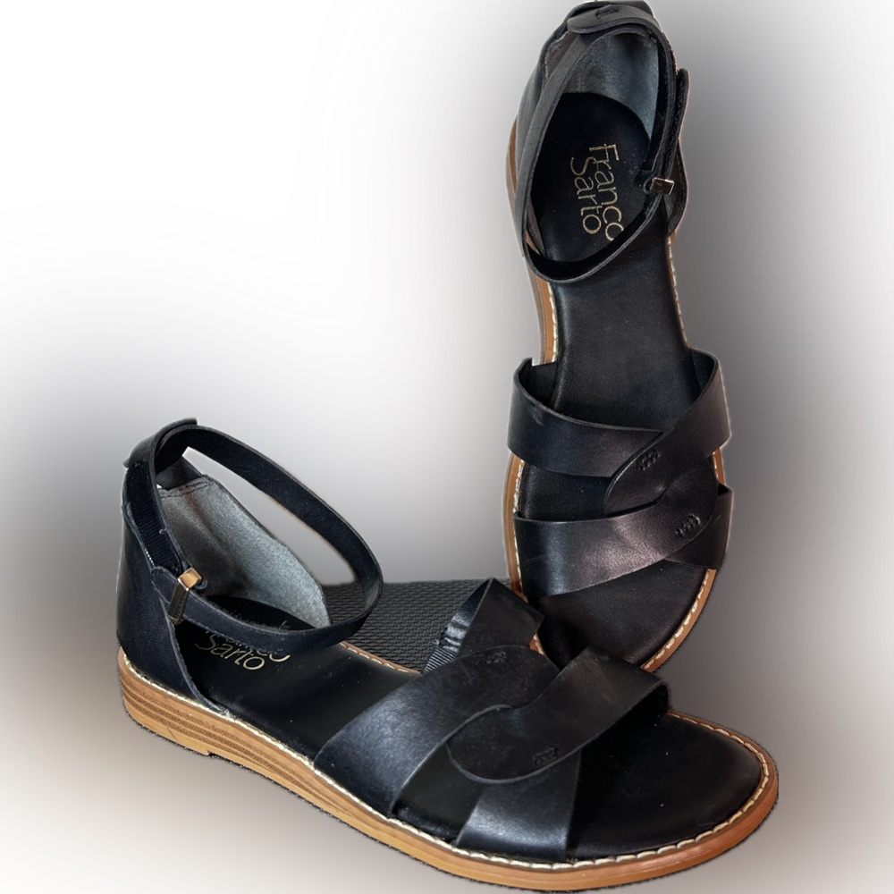 Franco Sarto Black Women's Sandals - Size 6